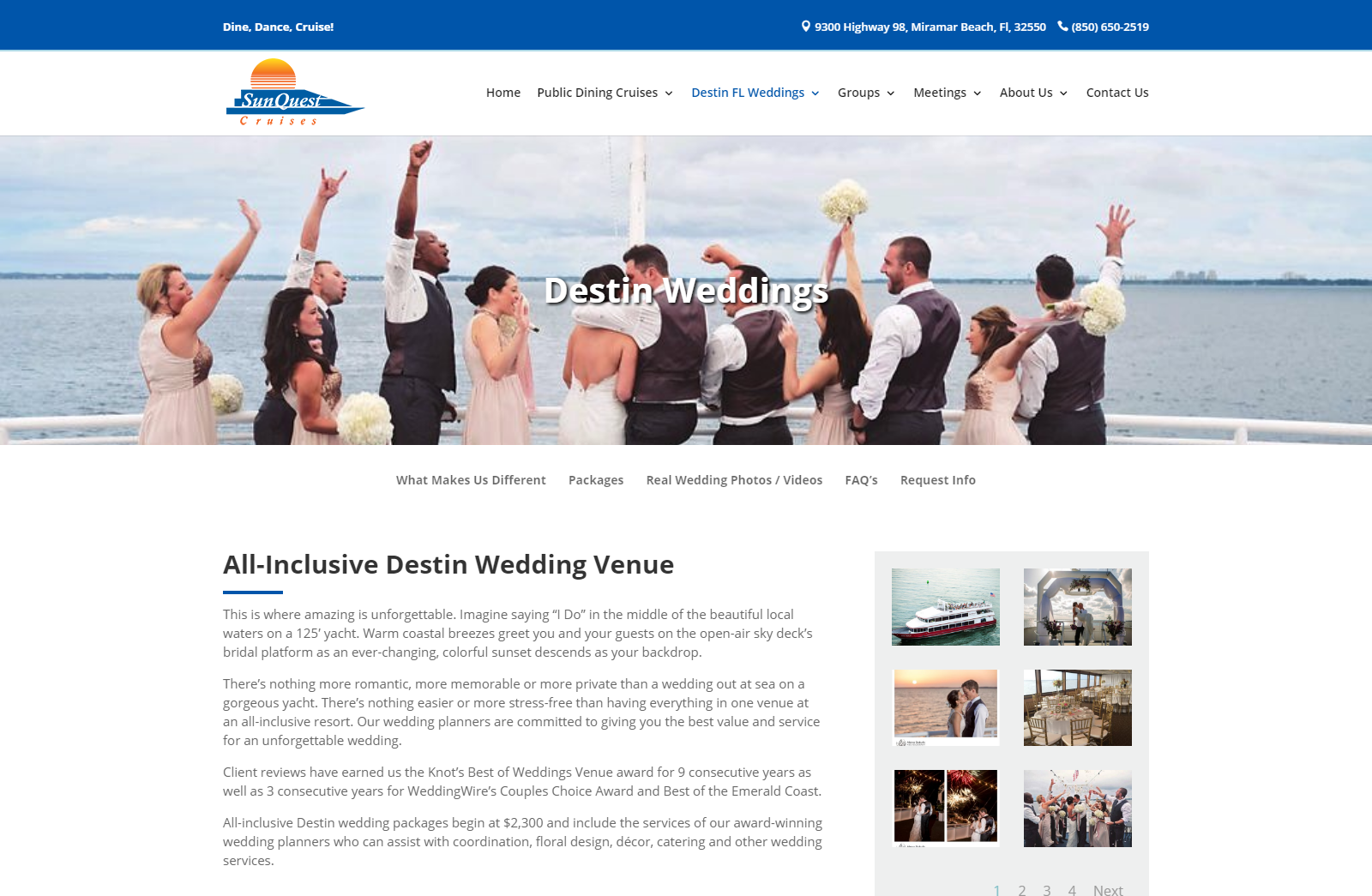 Sunquest Cruises Destin Weddings Nearsource Web Mobile